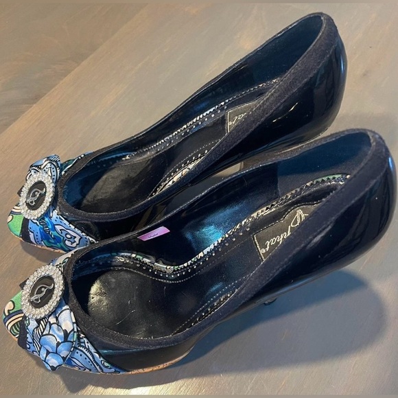 Baby Phat Black and Blue Embellished Heels - Picture 6 of 7